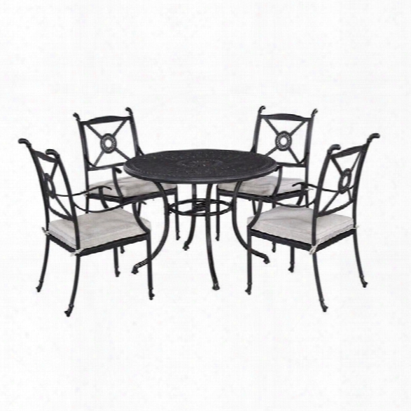 Home Styles Athens 5 Piece Dining Set In Charcoal