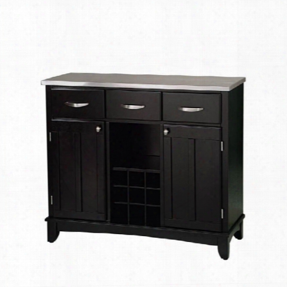 Home Styles Furniture Large Steel Top Buffet In Black