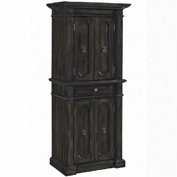 Home Styles Hacienda 4 Door 1 Drawer Pantry In Distressed Walnut