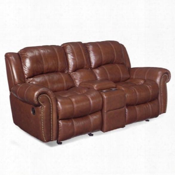 Hooker Furniture Seven Seas Leather Reclining Sofa With Console