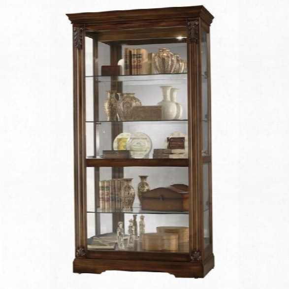 Howard Miller Andreus Curio Cabinet In Tuscany Cherry