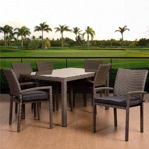 International Home Atlantic Liberty 7 Piece Patio Dining Set In Gray