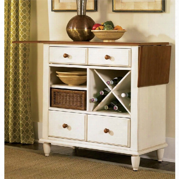Liberty Furniture Low Country Wine Rack Server In Linen Sand