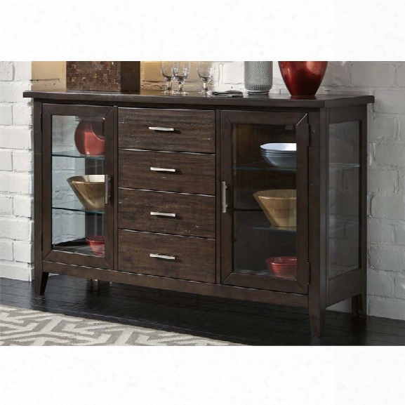 Liberty Furniture Pebble Creek Ii Server In Weathered Tobacco