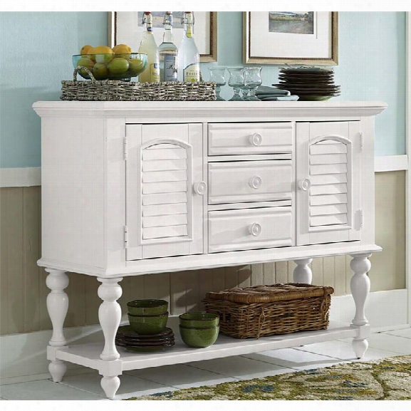 Liberty Furniture Summer House I Server In Oyster White