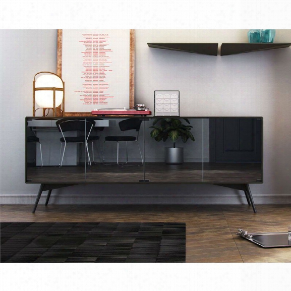 Modloft Christopher Sideboard Buffet In Asphalt Matte