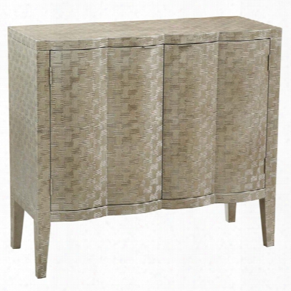 Pulaski Lorelai Textured Metallic Bar Cabinet In Gold And Platinum