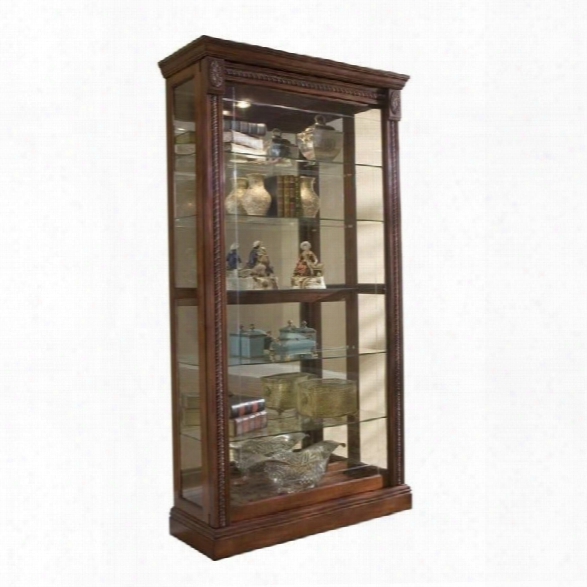 Pulaski Medallion Cherry Curio Cabinet