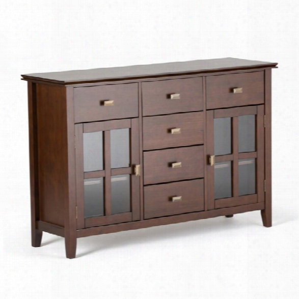 Simpli Home Artisan Sideboard In Auburn Brown