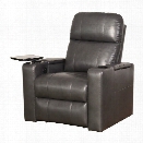 Abbyson Living Michelle Power Leather Recliner in Gray