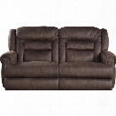 Catnapper Atlas Extra Tall Power Reclining Fabric Sofa in Sable