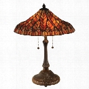 Dale Tiffany Red Lotus Table Lamp