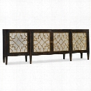 Hooker Furniture Sanctuary 4-Door Mirrored Console in Ebony