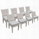 TKC Fairmont Patio Dining Side Chair in Gray (Set of 8)