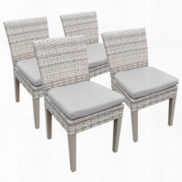 Tkc Fairmont Patio Dining Side Chair In Gray (set Of 4)