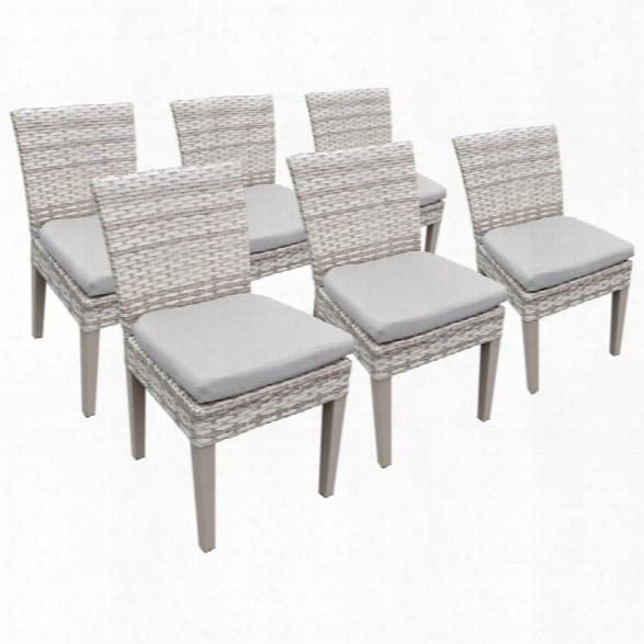 Tkc Fairmont Patio Dining Side Chair In Gray (set Of 6)