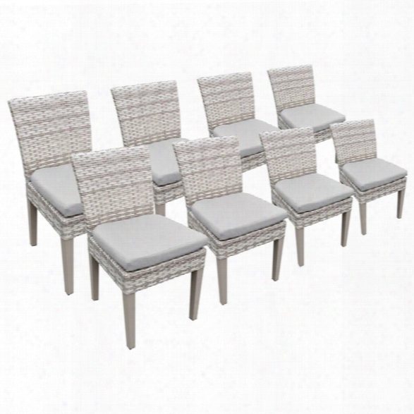 Tkc Fairmont Patio Dining Side Chair In Gray (set Of 8)