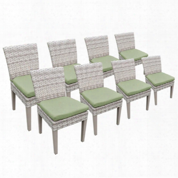 Tkc Fairmont Patio Dining Side Chair In Green (set Of 8)
