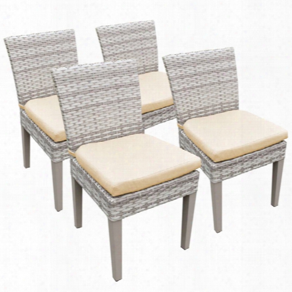 Tkc Fairmont Patio Dining Side Chair In Sesame (set Of 4)