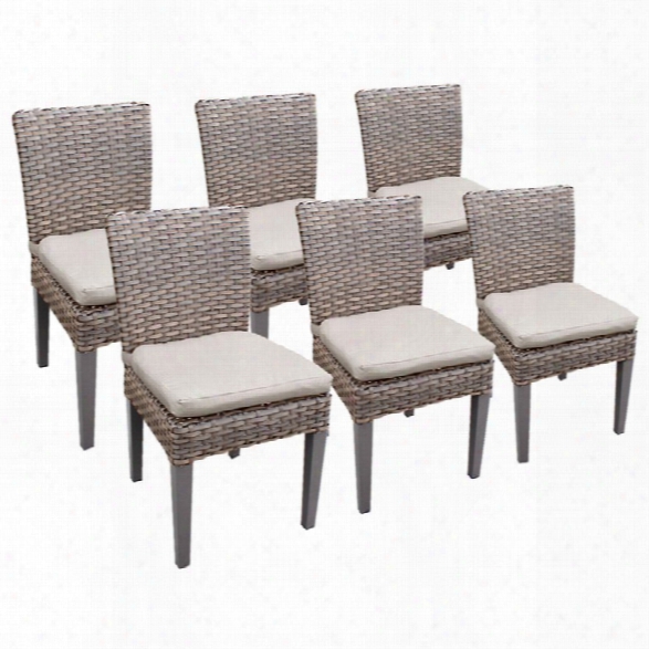 Tkc Oasis Patio Dining Side Chair In Beige (set Of 6)