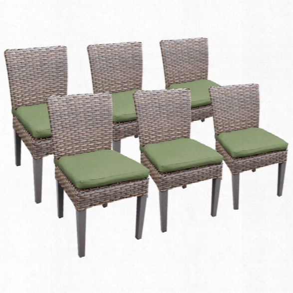 Tkc Oasis Patio Dining Side Chair In Green (set Of 6)