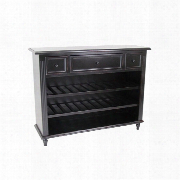 Wayborn Wine Rack Sideboard In Black