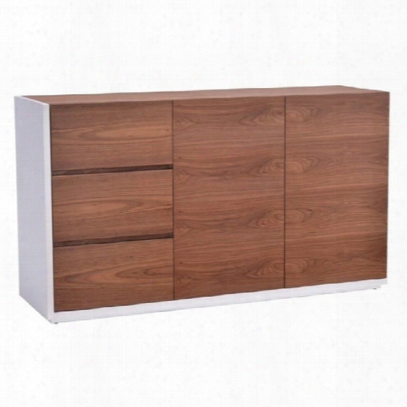 Zuo Saints Buffet In Walnut And White