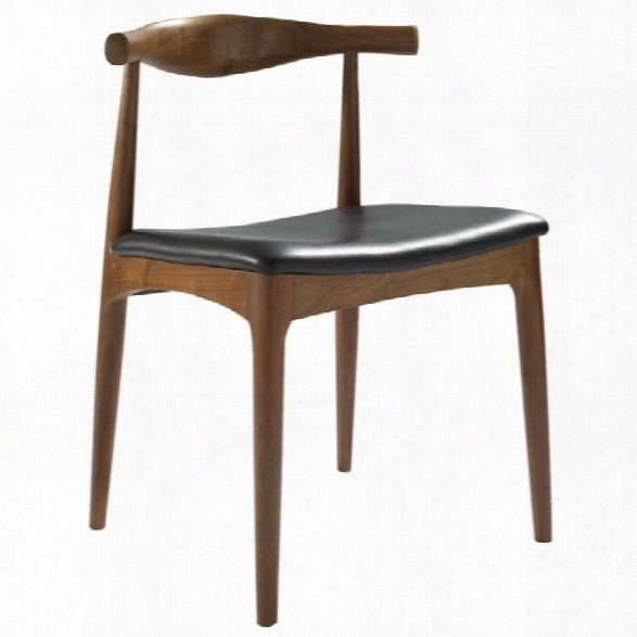 Aeon Furniture Troy Dining Chair In Black And Walnut