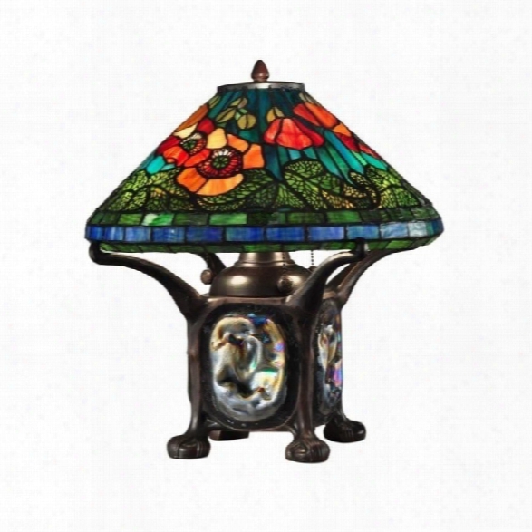 Dale Tiffany Poppy Table Lamp With Night Light