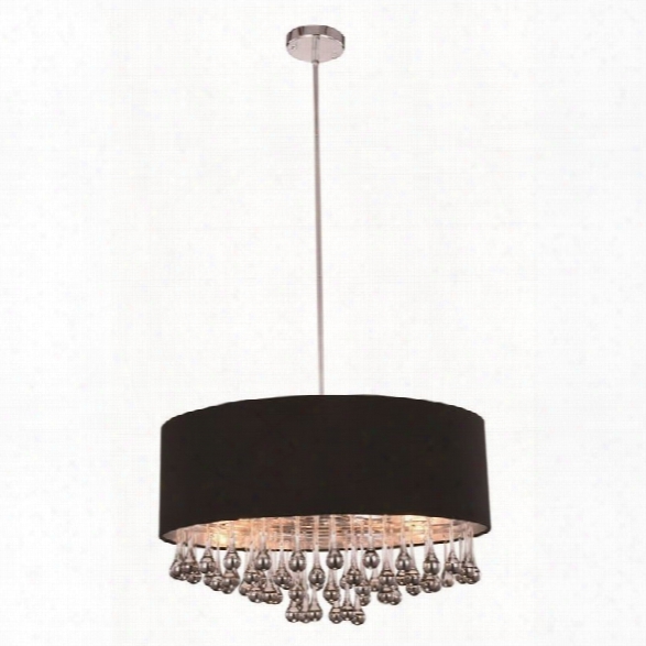 Elegant Lighting Metro 24 6 Light Pendant Lamp In Chrome