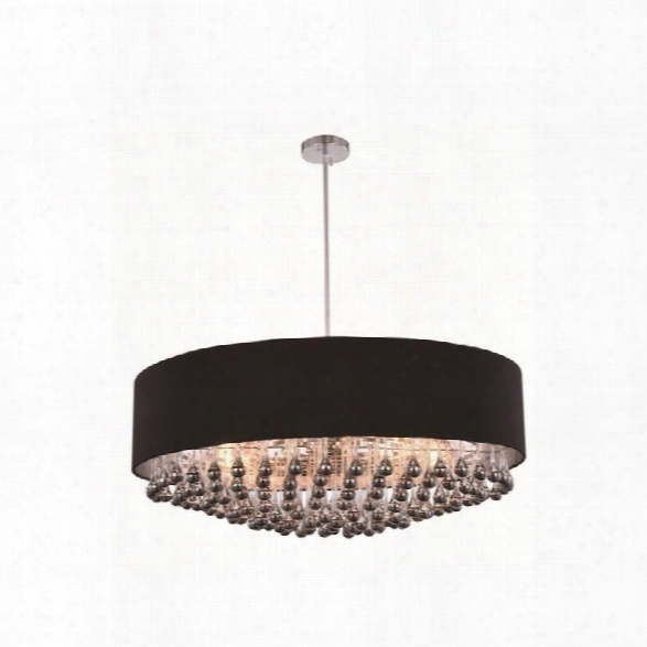 Elegant Lighting Metro 35 9 Light Pendant Lamp In Chrome