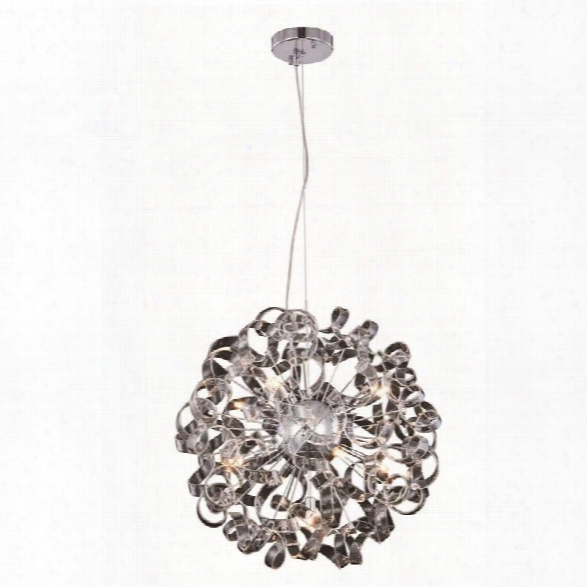 Elegant Lighting Ritz 24 9 Light Pendant Lamp In Chrome