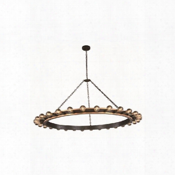 Elegant Lighting Winston 65 30 Light Pendant Lamp In Golden Iron