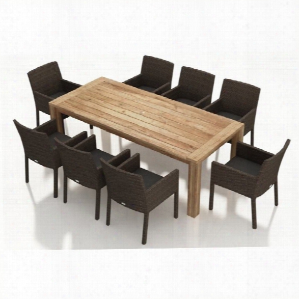 Harmonia Living Arden 9 Piece Patio Dining Set In Canvas Charcoal