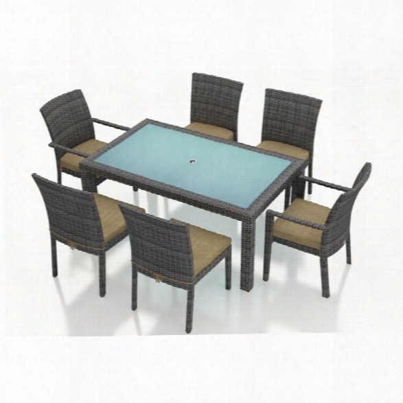 Harmonia Living District 7 Piece Patio Dining Set In Heather Beige