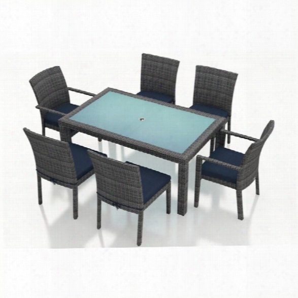 Harmonia Living District 7 Piece Patio Dining Set In Spectrum Indigo