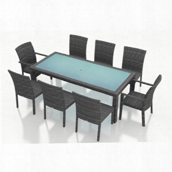 Harmonia Living District 9 Piece Patio Dining Set In Textured Slate