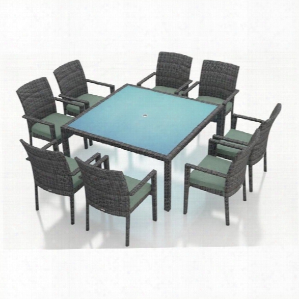 Harmonia Living District 9 Piece Square Patio Dining Set In Canvas Spa