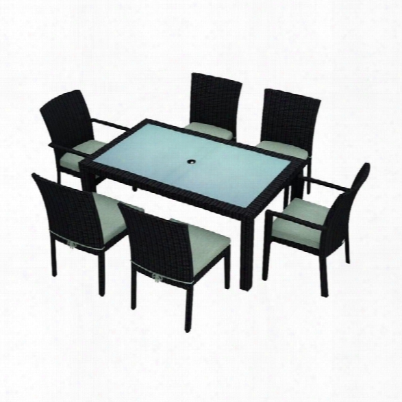 Harmonia Living Urbana 7 Piece Patio Dining Set In Canvas Spa