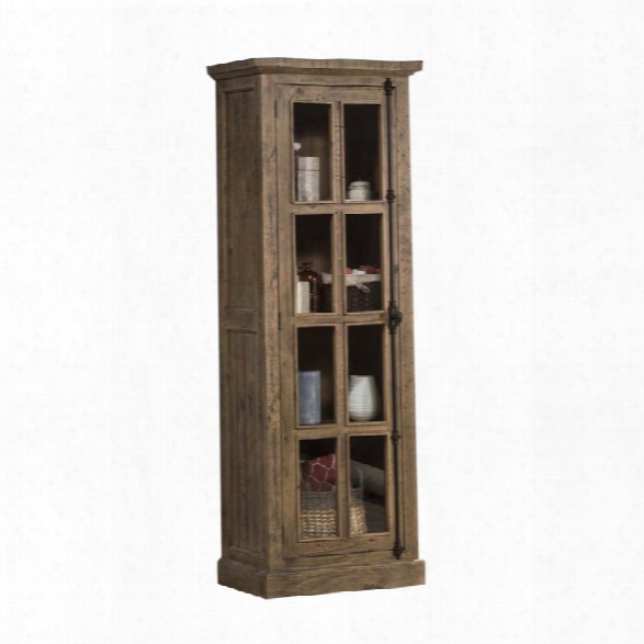 Hillsdale Tuscan Retreat Single Door Curio Cabinet In Aged Gray