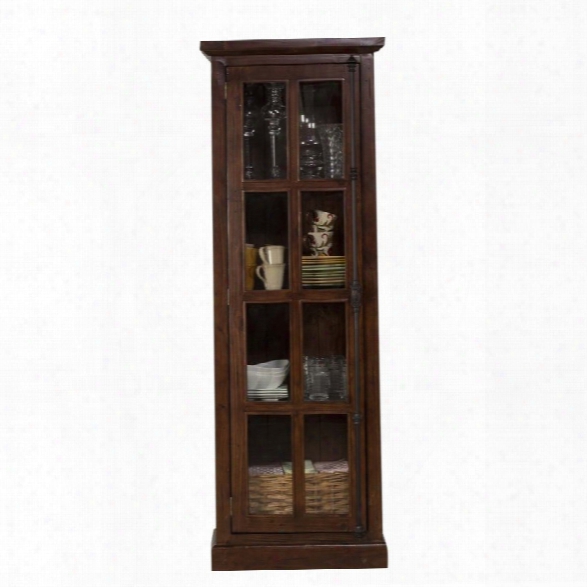 Hillsdale Tuscan Retreat Single Door Curio Cabinet In Mahogany