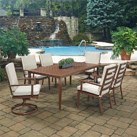 Home Styles Key West 7 Piece Patio Dining Set In Chocolate