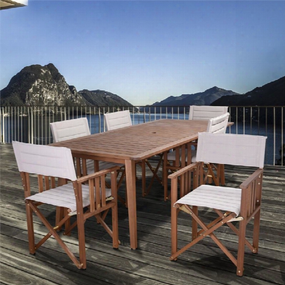 International Home Amazonia Panama 7 Piece Patio Dining Set In Khaki