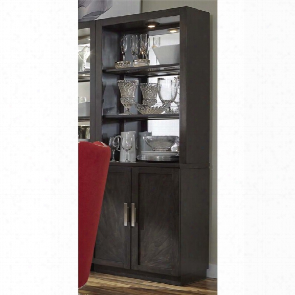 Liberty Furniture Platinum Bunching Drawer Curio Cabinet In Espresso