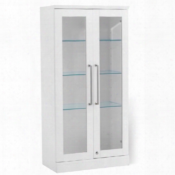 Newage Home Bar 49 Wall Curio Cabinet In White