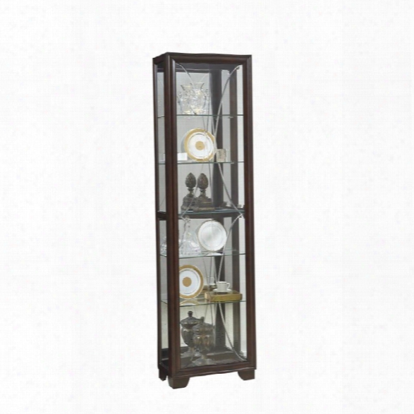 Pulaski Sable Etched Glass Side Curio In Brown