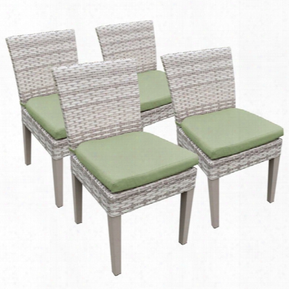 Tkc Fairmont Patio Dining Side Chair In Green (set Of 4)