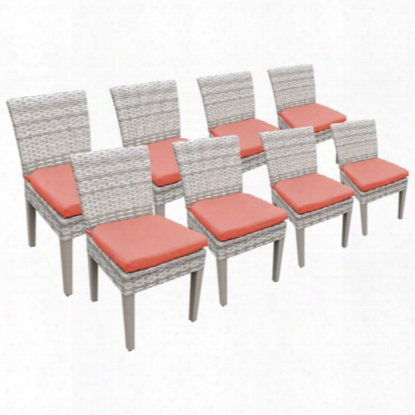 Tkc Fairmont Patio Dining Side Chair In Orange (set Of 8)