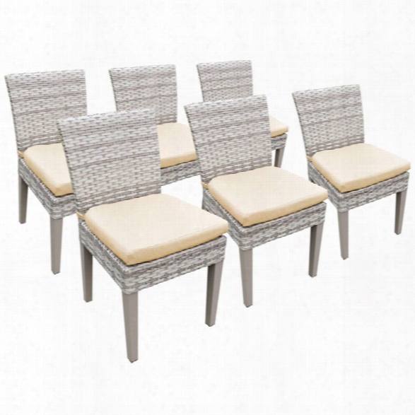 Tkc Fairmont Patio Dining Side Chair In Sesame (set Of 6)