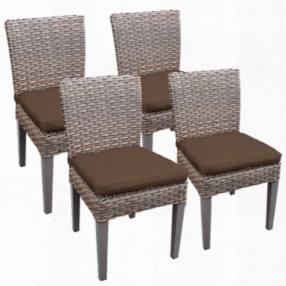 Tkc Oasis Patio Dining Side Chair In Dark Brown (set Of 4)